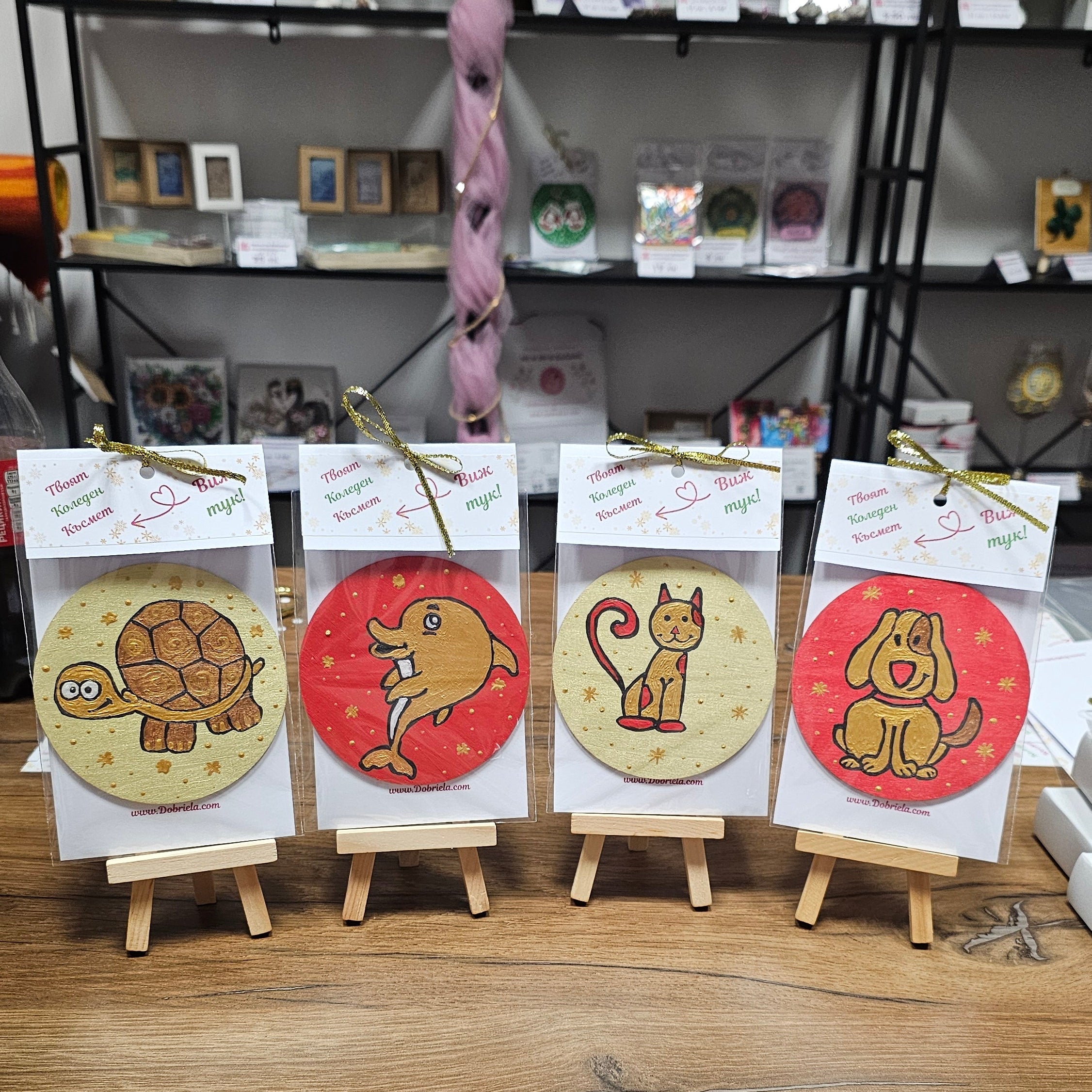 Ръчно рисувани подложки за чаши за деца